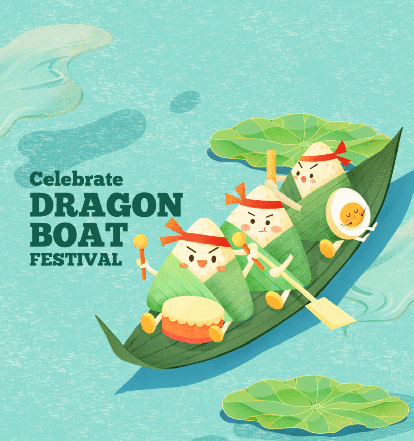 Všimnite si dovolenku na festival Dragon Boat Festival